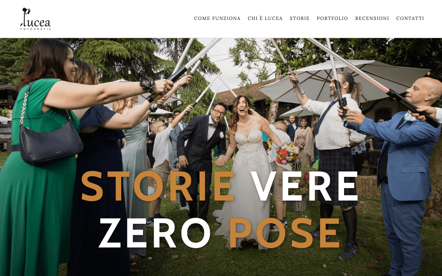 Home del sito realizzato per Lucea
