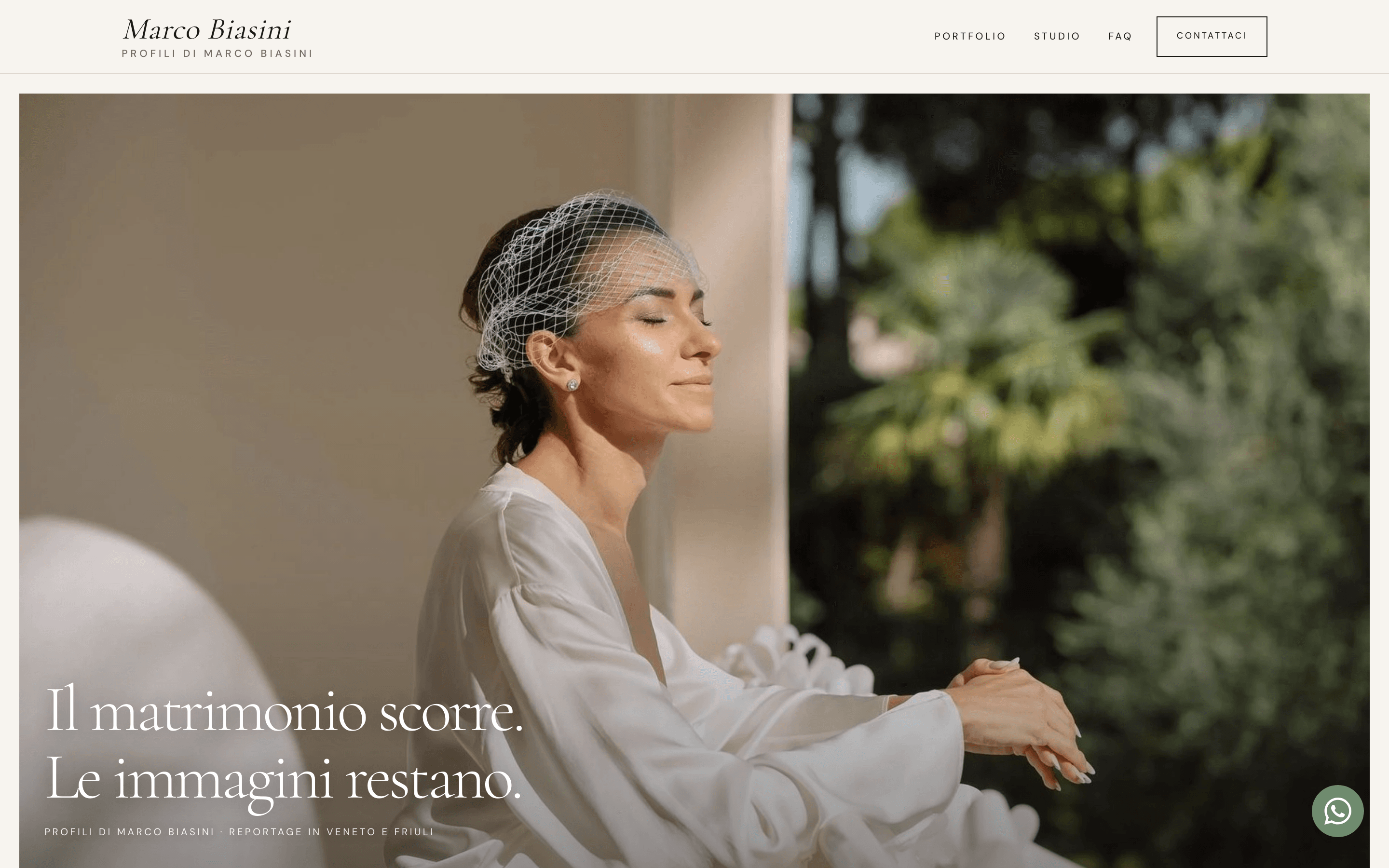 Home del sito realizzato per Marco Biasini
